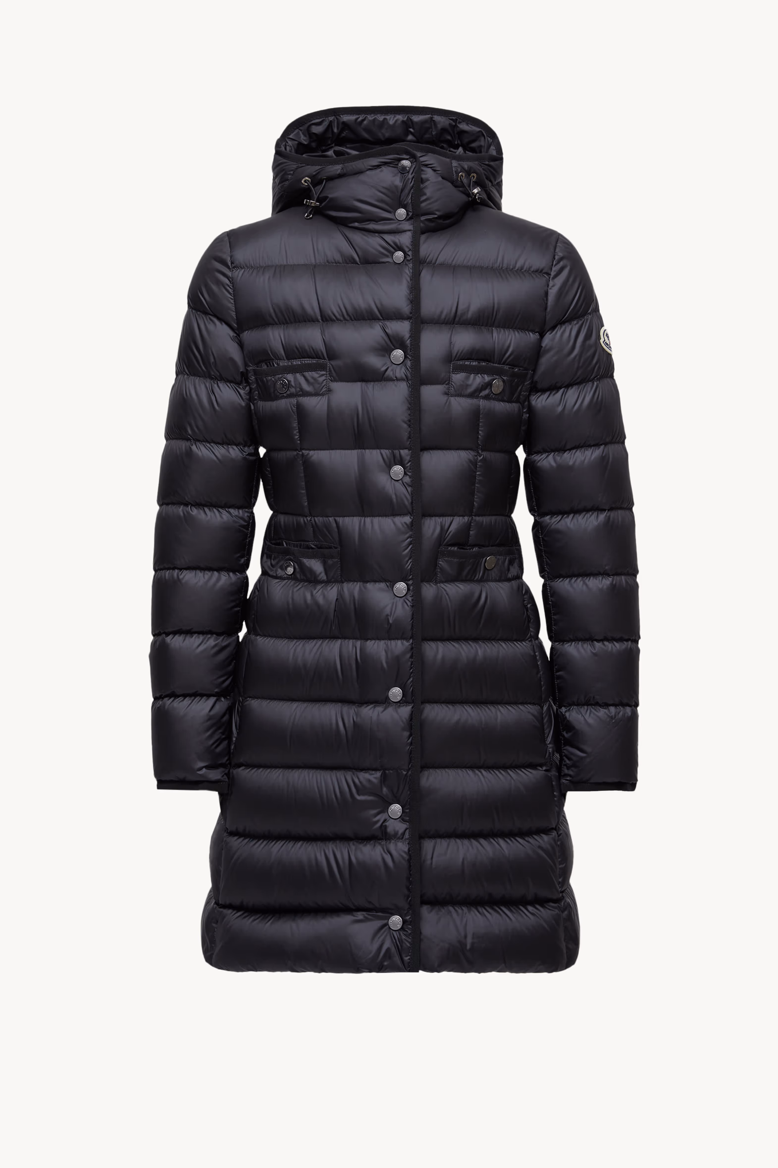 Hirma Hooded Long Down Jacket Women Black Moncler 2